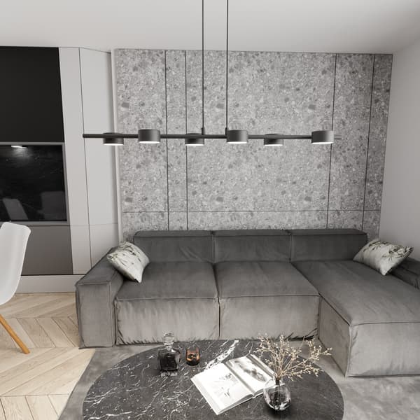 Loft pendellampe sort stick 6xGX53 12W SORA Emibig