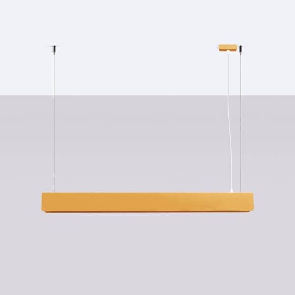 Rektangulær guld pendellampe SPARK 1xG13 8.5W SL.1396 Sollux Lighting