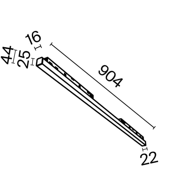Sort lineær LED-skinnespot 30W BASIS Maytoni Technical