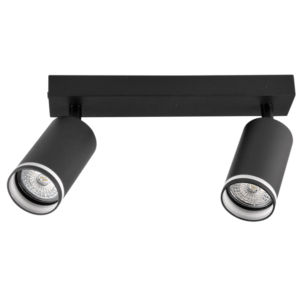 Væg- og loftlampe 2 GU10 Sort PARIS 322333 Polux