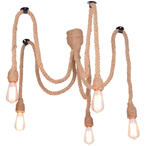 PAJĄCZEK E27x5 ROPE 312921 Polux pendellampe