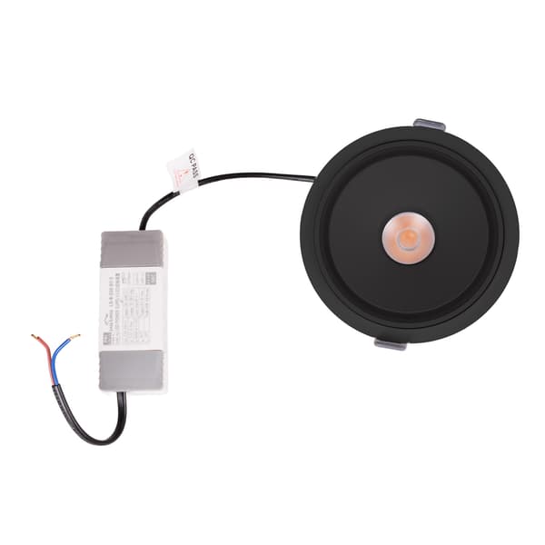 Upotettava liikuteltava kohdevalo musta pyöreä LED 10W VECTOR Maxlight