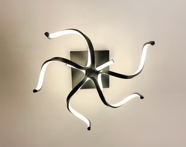 Moderne sort loftlampe STELO LED 48W Zuma Line 20031CL-BK