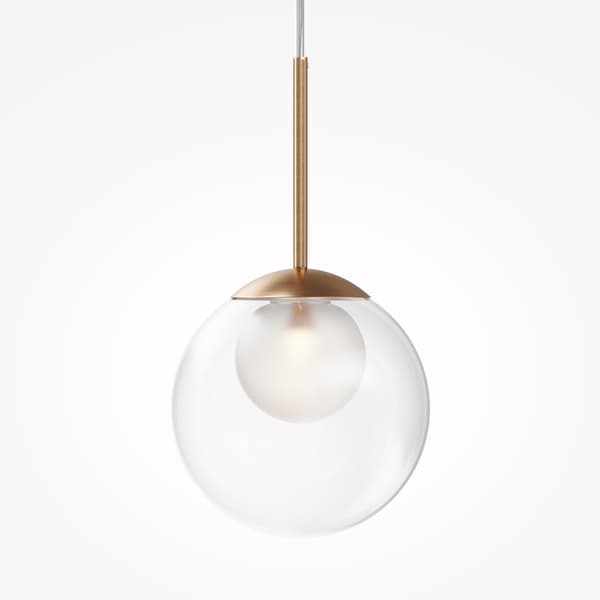Guld hänglampa glaskula Ø20 cm Basic form 1xG9 20W Maytoni