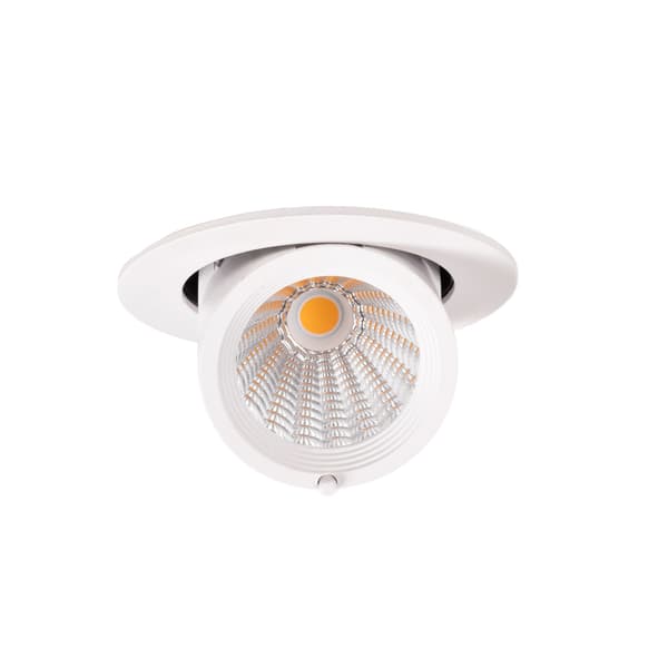 Infälld rörlig spotlight vit rund LED 10W RUBIO Maxlight