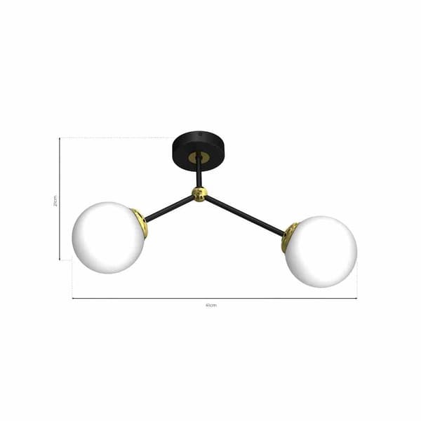 LED loftslampe Milagro JOY MLP7459 sort / guld