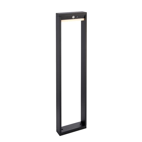 80 cm sort rektangulær LED 5.88W DANNAH Endon solcellelampe til haven med bevægelses- og skumringssensor