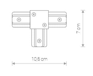 Nowodvorski sort T-CONNECTOR BLACK 9186