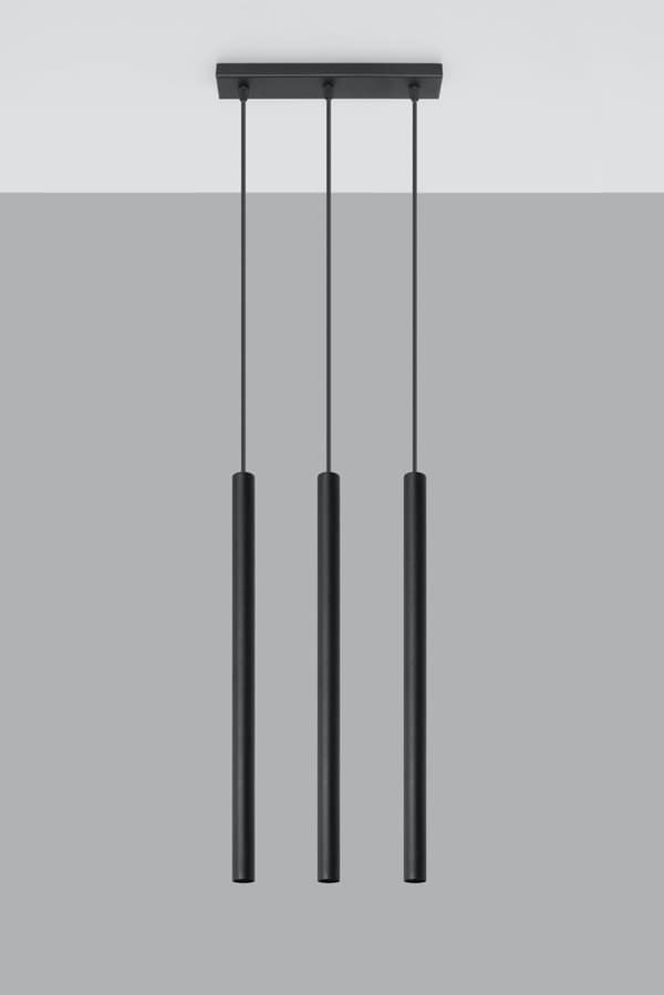 Lysekrone PASTELO 3 sort Sollux Lighting SL.0470