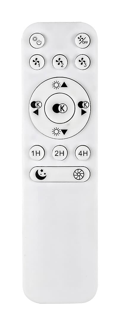 Loftventilator med LED-lampe FAUSTINE 71016 sort med træ