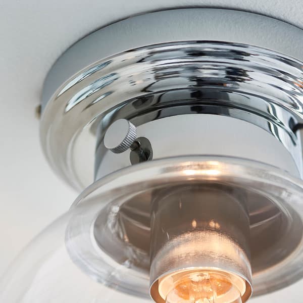 Badeværelse loftlampe minimalistisk glaskugle forkromet 1xE27 10W CHESWICK Endon