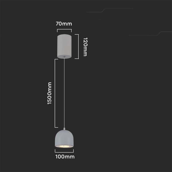 LED pendellampe 3000K grå V-TAC VT-7794-7992