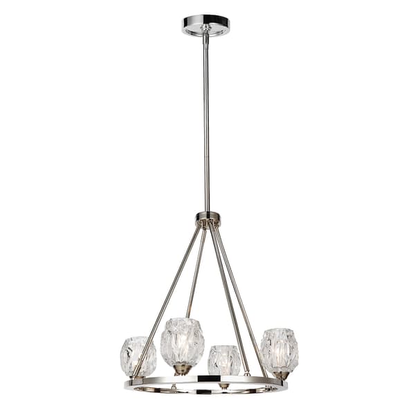 Lysekrone poleret nikkel Rubin 4xG9 3W Feiss