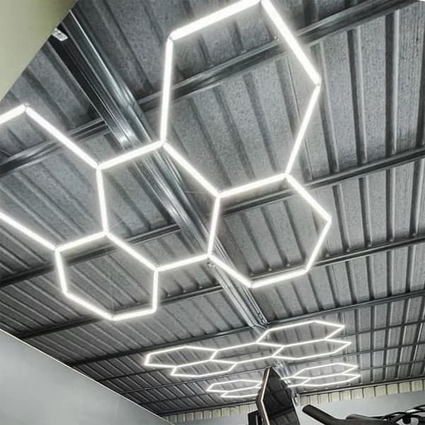 Konfigurerbart belysningssystem hvid HEXAGON LED 42W 92x79 cm neutral lysfarve Idealed