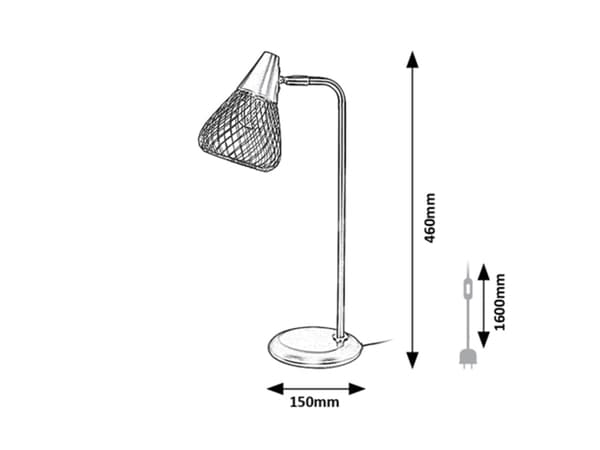 Industriel sort E14 Fanny 3181 Rabalux bordlampe