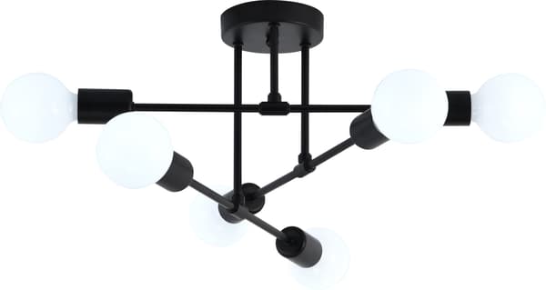 Loft loft loft loft sort sticki 6xE27 60W Vargo