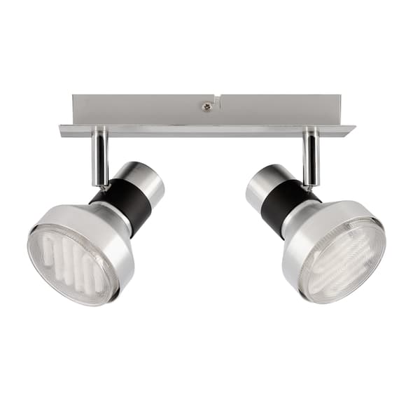 Moderne loftslampe sølv-sort justerbar 2xGX53 9W Sorta Candellux
