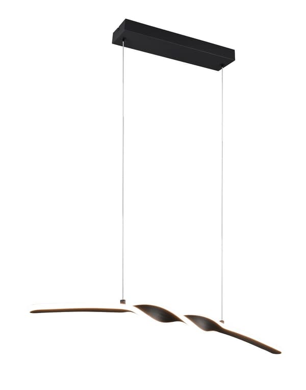 Moderne sort aflang spiral LED pendel 18W GINKO RL