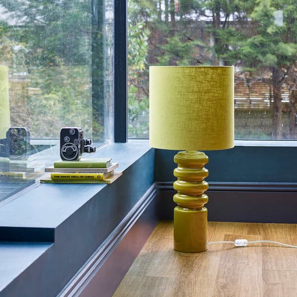 Bordslampa porslin lime 85 cm Contour E27 60W Elstead