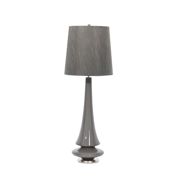 Bordslampa porslin grå hög 88 cm Spin E27 60W Elstead