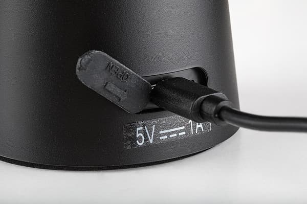 Bærbar sort champignon LED bordlampe 1.5W Mireo Rabalux