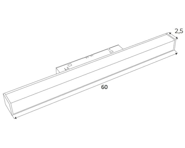 Magnetisk lineær lampe hvid ZIGBEE LED system 17W 637lm 2700/5000K Maxlight