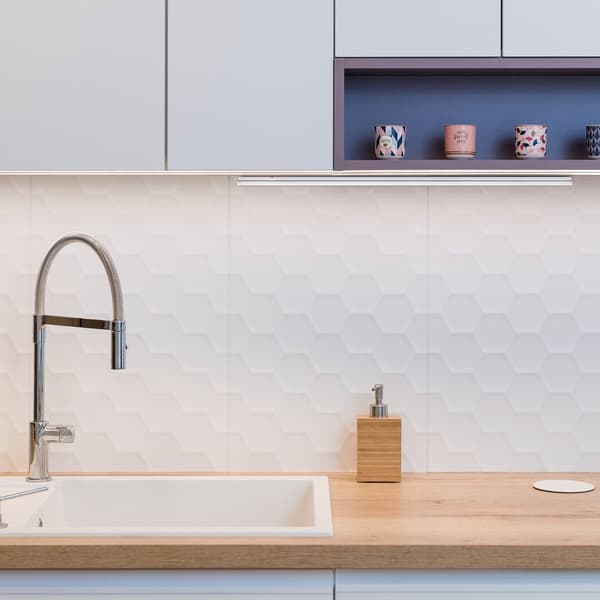 Hvid underskabsbelysning 149 cm til køkken, variabel farve LED 20W BAREG Rabalux