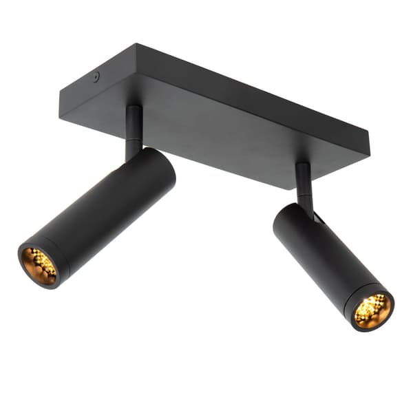 Loftlampe moderne sort rektangulær dobbelt roterende rør 2xMR11 40W GRADO Lucide