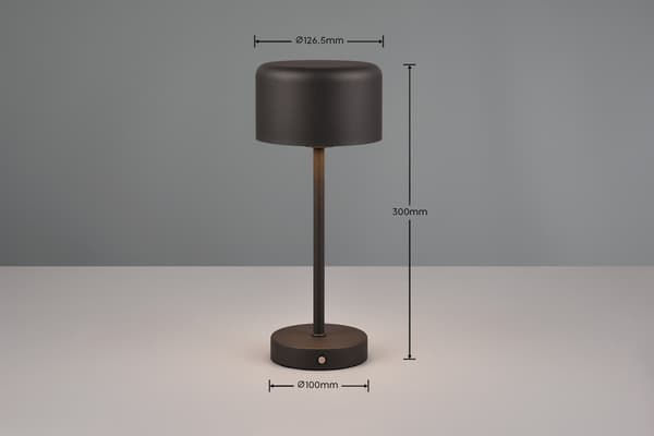 Bordlampe moderne sort trådløs dæmpbar USB-C LED 1.5W KARYA RL