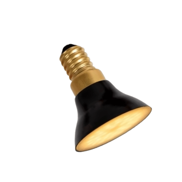 Dæmpbar LED G45 E14 5W sort-guld varm farve Lucide