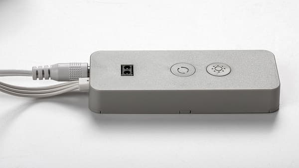 Hvid rektangulær underskabsbelysning infrarød sensor dæmpbar til køkken variabel farve LED 6W TARELO Rabalux