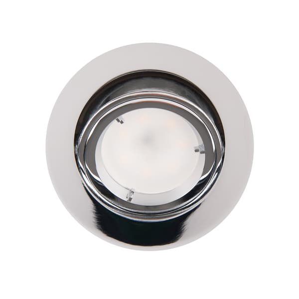 Infälld rörlig spotlight kromad rund 1xGU10 50W FINE Maxlight