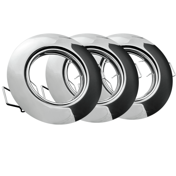 LED-ramar runda krom 3-pack OLIN 306197 Polux