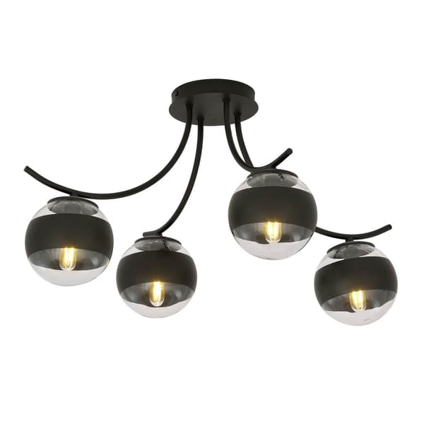 Emibig loftlampe 4xE14 40W BOSTON 4 SORT/STRIBET 1111/4
