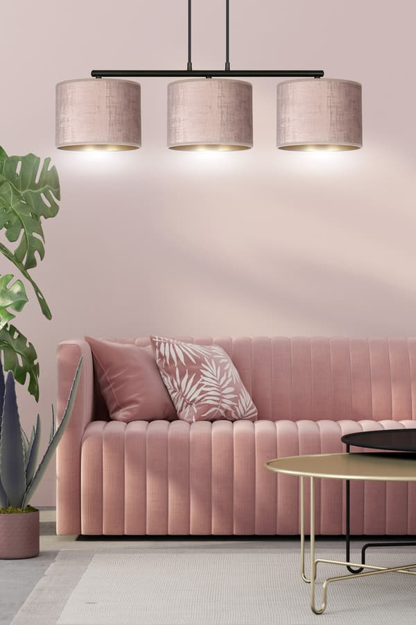 Pendel lysekrone HILDE 3 BL ROSE Emibig 1053/3