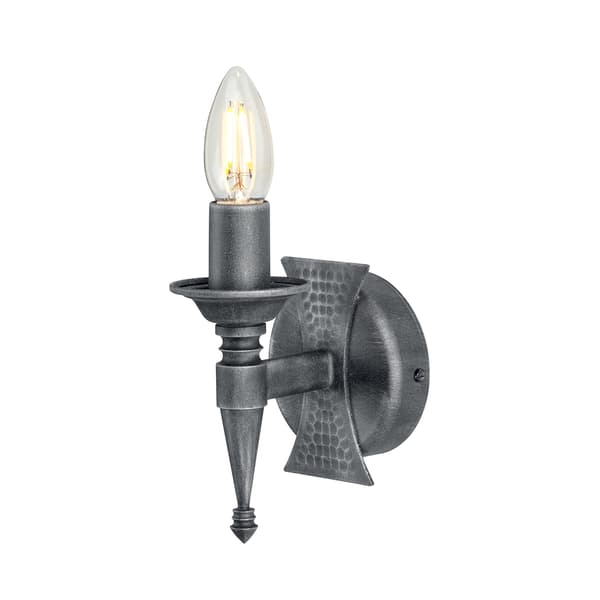 Saxon harmaa kynttiläseinävalaisin 1xE14 60W Elstead