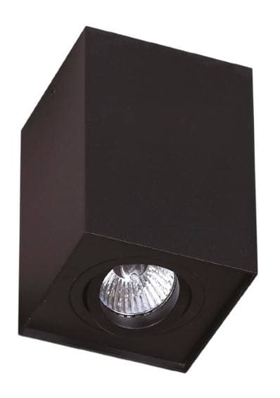 Loftspot sort firkantet 9,5 cm BASIC SQUARE 1xGU10 50W C0071 Maxlight