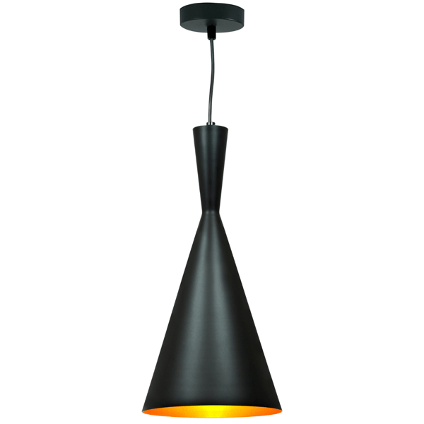 Pendellampe sort-guld E27 MODERN 305466 Polux