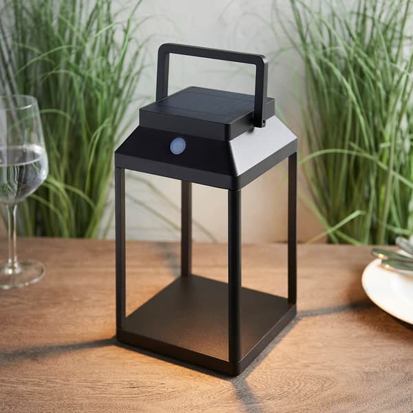 Udendørs terrasse solcelle USB sort bur LED 3.15W LINTERNA Endon