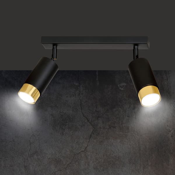 LOFTLAMPE Emibig 2xGU10 30W HIRO 2 BL/GOLD 965/2