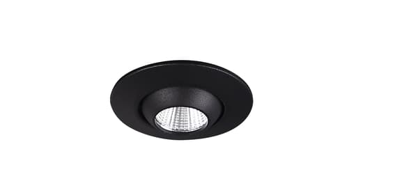 Infälld rörlig spotlight svart rund LED 3W YUCA ROUND Maxlight
