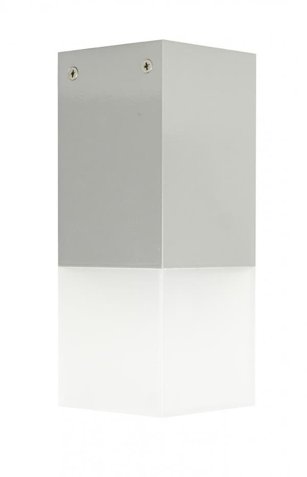 Utomhus takspotlight 1xE27 silver IP44 SU-MA Cube CB-S AL