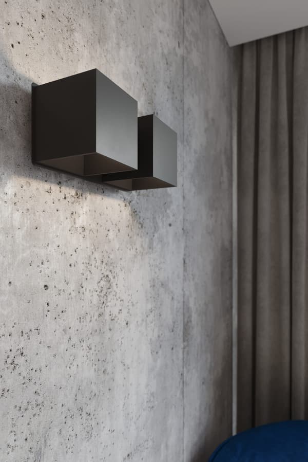 Væglampe QUAD 2 sort Sollux Lighting SL.0657