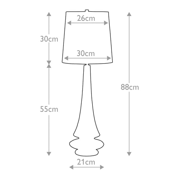 Bordslampa porslin grå hög 88 cm Spin E27 60W Elstead