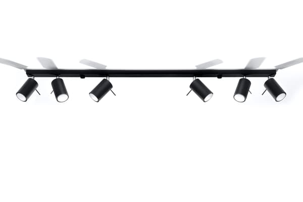 Loftlampe RING 6L Sort Sollux Lighting SL.0334