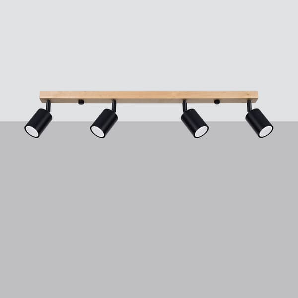 Loftlampe rør firedobbelt rektangulær sort 4xGU10 10W VERDO SL.1294 Sollux Lighting
