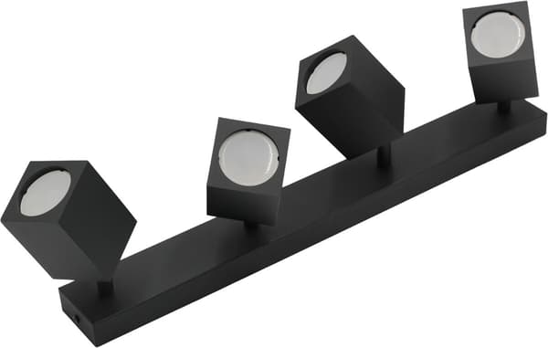 Væg- og loftslampe sort 4xGU10 Quantus ID-6105 Idealux