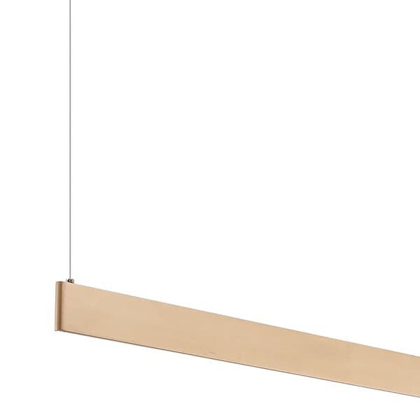 Moderne guld pendel, aflang, variabel LED-farve 36W LINEA Milagro