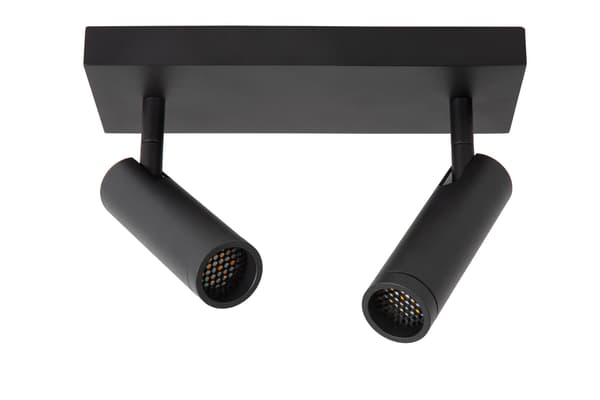Loftlampe moderne sort rektangulær dobbelt roterende rør 2xMR11 40W GRADO Lucide