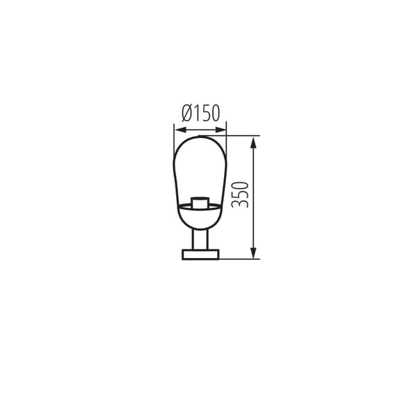 Sort E27 15W Liego Kanlux havelampe